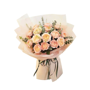 Bó hoa hồng cam rực rỡ - Thay lời chúc thành công và nhiệt huyết