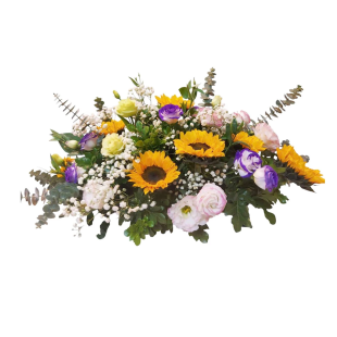 Hoa bàn hướng dương mix hoa tươi rực rỡ cho sự kiện trang trọng