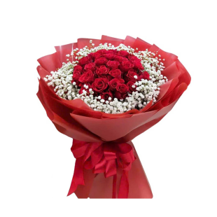 Bó hoa hồng đỏ và baby - Biểu tượng tình yêu vĩnh cửu, lời tỏ tình ngọt ngào nhất