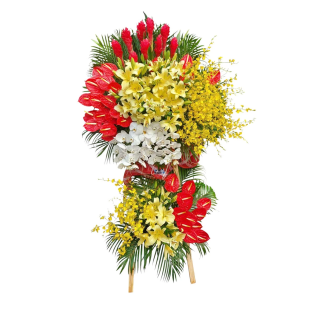 Kệ hoa chúc mừng sang trọng - Hạnh phúc &amp; thịnh vượng