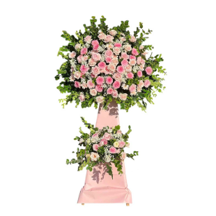 Kệ hoa hồng phấn - Sự lựa chọn tinh tế cho những lời chúc mừng trọn vẹn